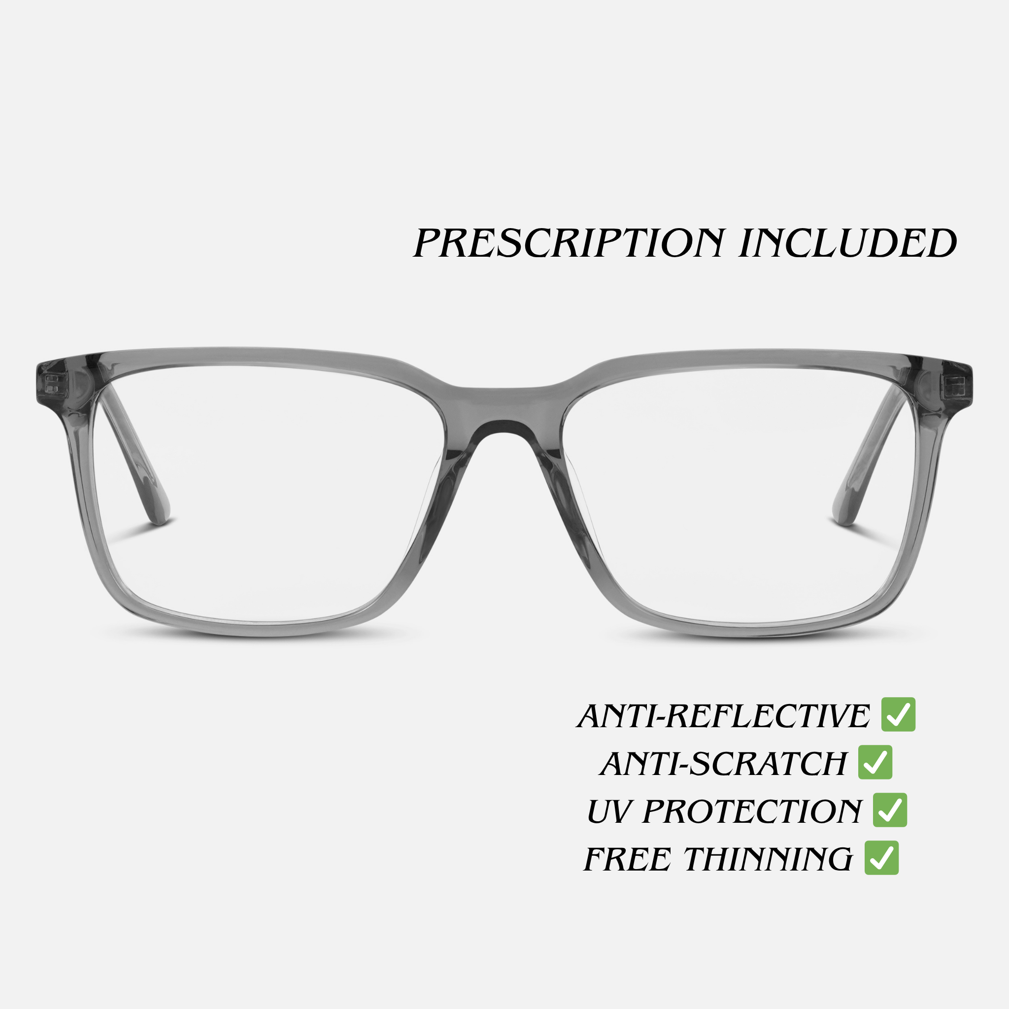 Transparent Dark Grey