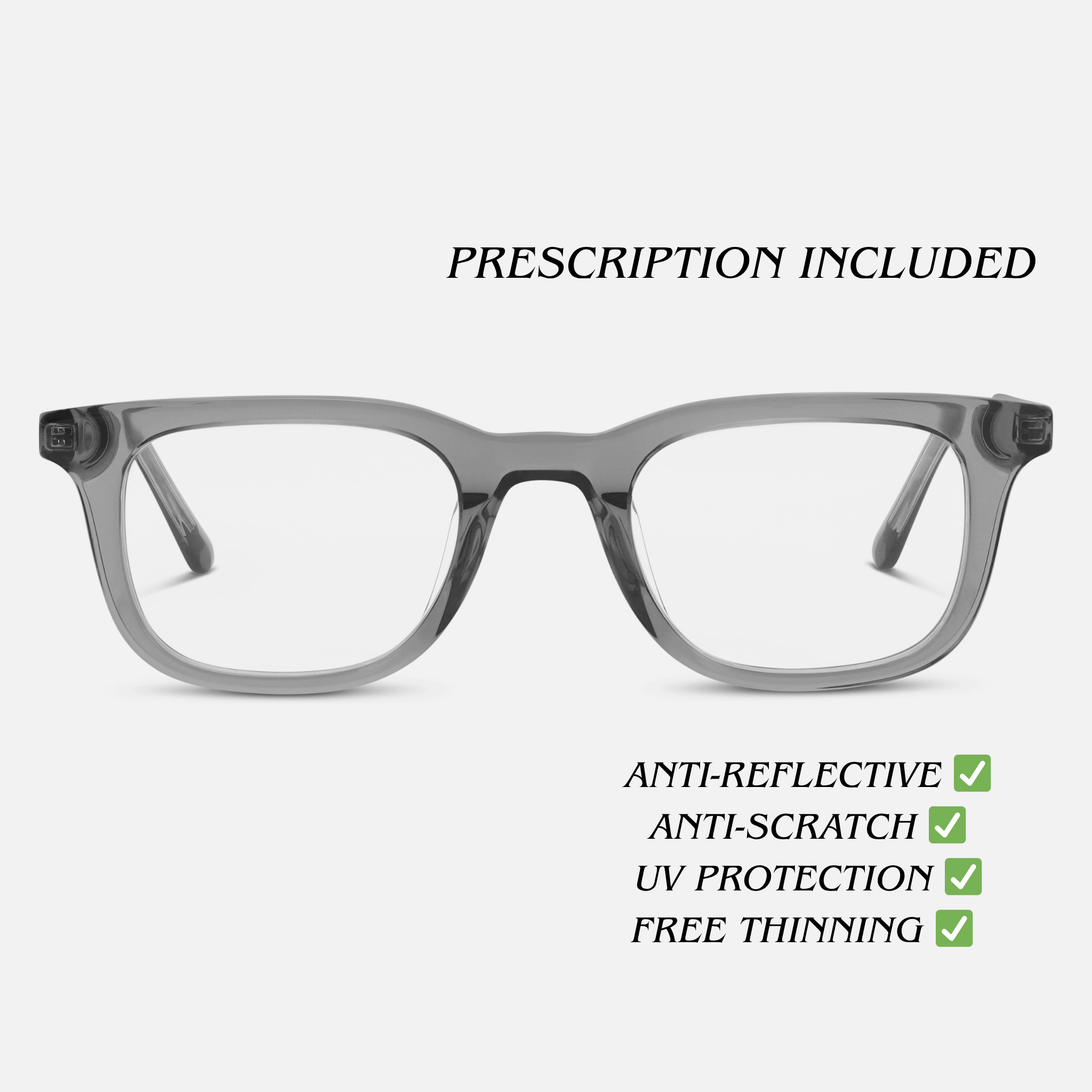 Transparent Dark Grey